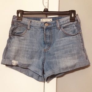 Distressed Jean shorts